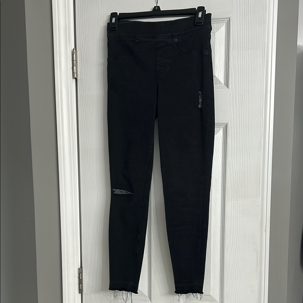 Spanx Black Distressed Women's Jeans